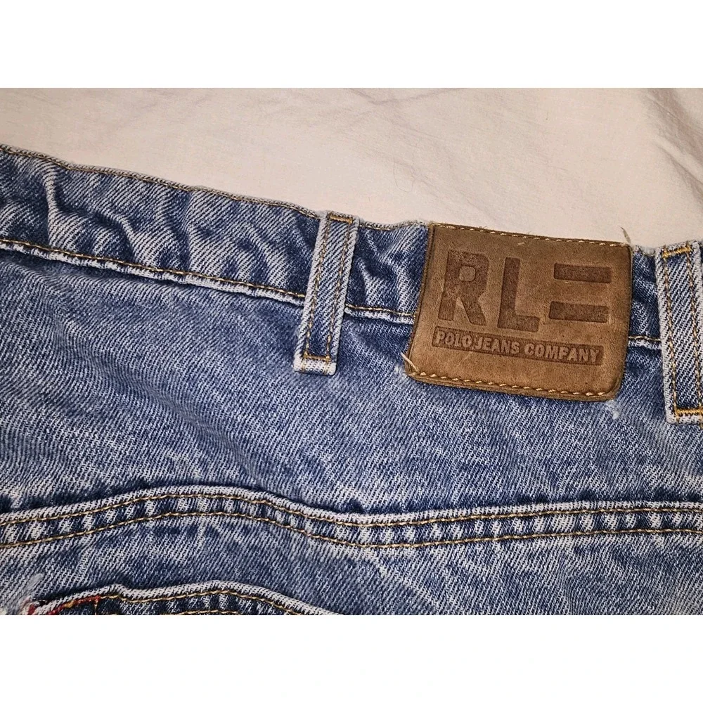 VTG Y2K Ralph Lauren Polo Jeans Co Banner Jean Mens 40x32 Loose Fit Baggy Denim